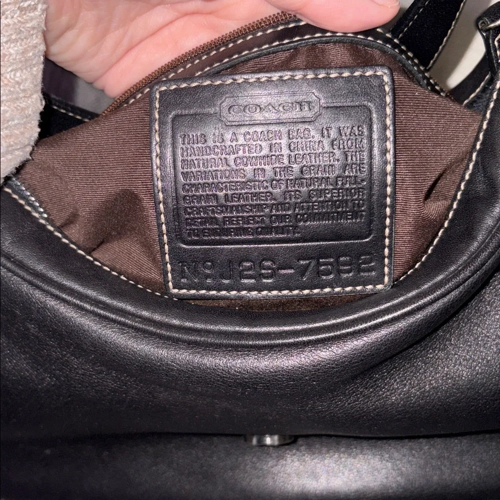 Coach black leather hobo bag - Picture 9 of 9